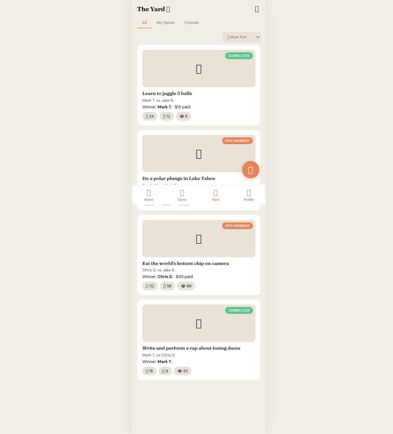 The Yard - Wall of Fame feed